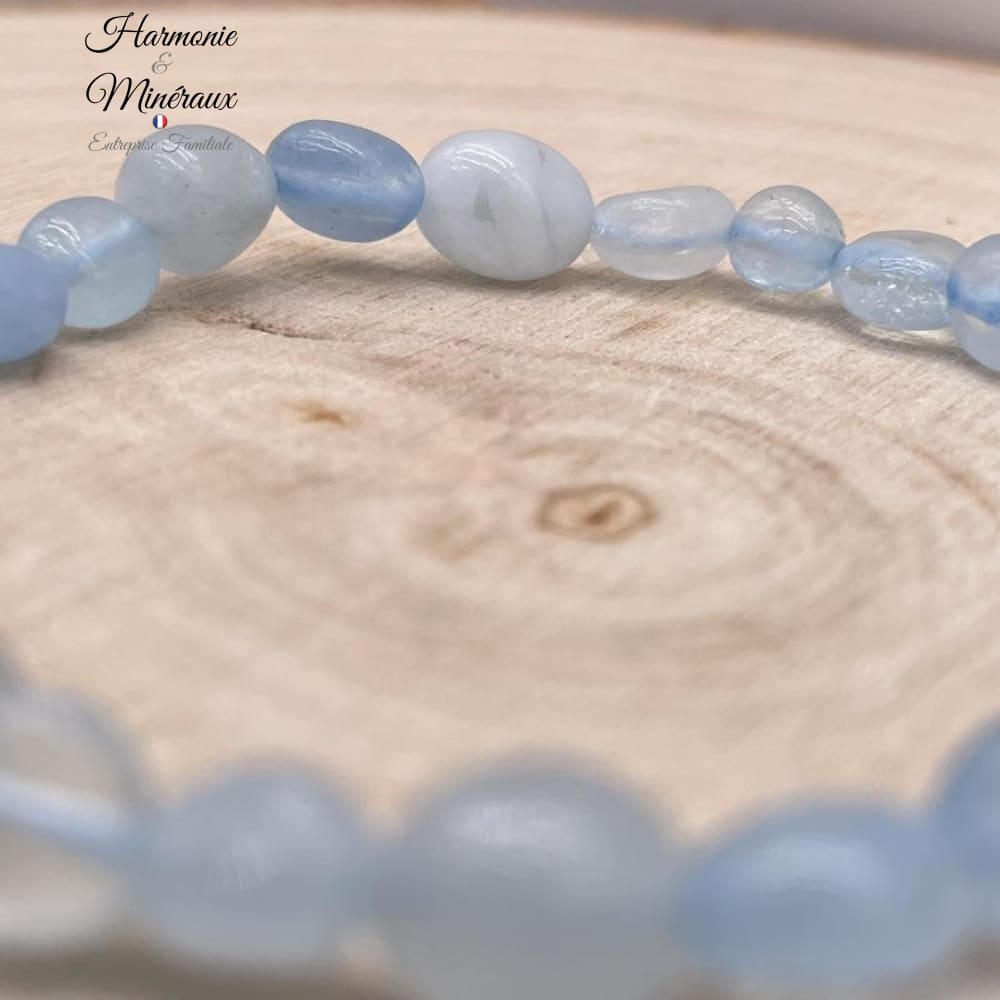 Bracelet Aigue Marine et Perle – Apaisement de Mer - Moment Ici